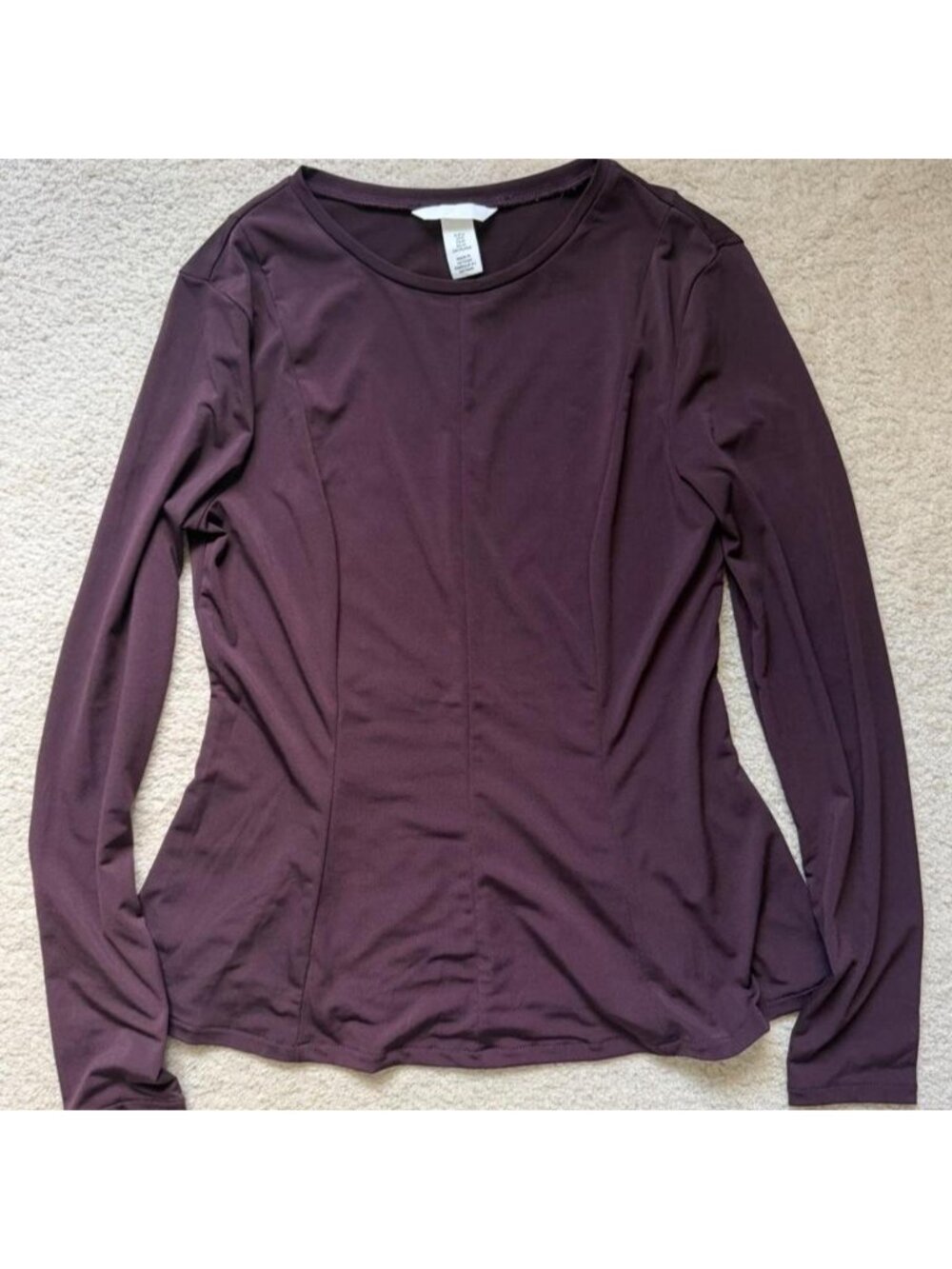 H&M purple long sleeve topsize medium#officewear #h&m